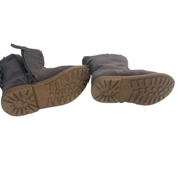 Cat & Jack Girls' Size 8 T -Walda Riding Boots Gray Faux Suede Side Zip - Picture 4 of 4